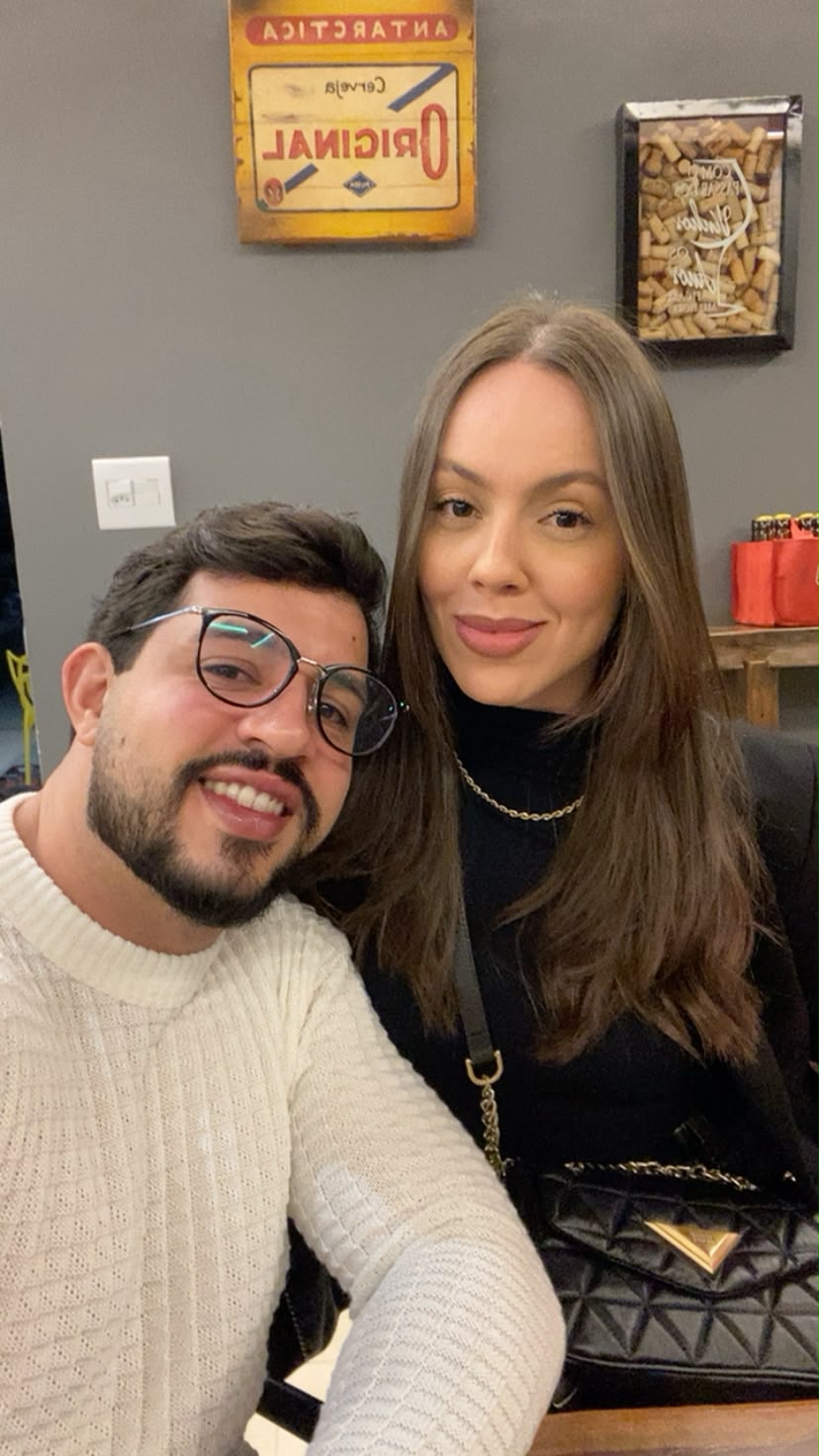 Thalyta e Maurício em uma selfie juntos